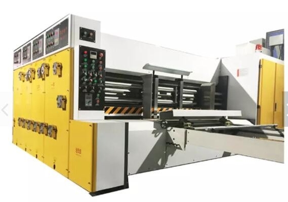 Máquina ondulada automatizada da fabricação da caixa que imprime entalhando cortar