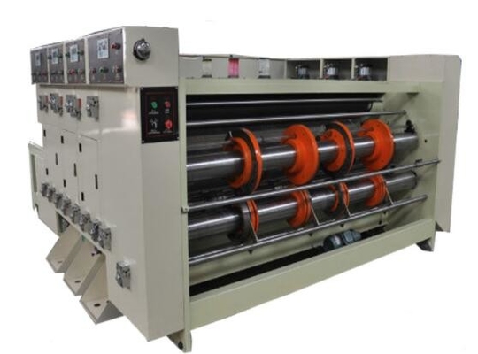 Máquina de impressão pneumática de Flexo de 4 cores da alimentação da corrente com Slotter e cortador de dado