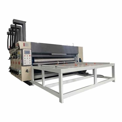 Máquina de fabricação de caixas corrugadas de duas cores, impressora, cortadora de matrizes rotativa