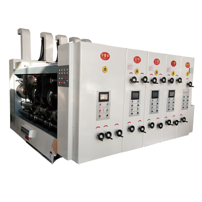 Máquina avançada de caixa de cartão corrugado Flexo Impressão Slotting Die Cutting Alta produtividade
