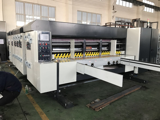 Empilhador automático de Slotter Die Cutter da impressora de cor da caixa 4 da caixa